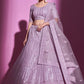 Lehenga Choli Net Purple Dori Work Lehenga Choli