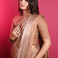 Classic Organza Brown Patch Border Saree