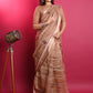 Classic Organza Brown Patch Border Saree