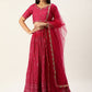 Lehenga Choli Georgette Pink Embroidered Lehenga Choli