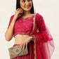 Lehenga Choli Georgette Pink Embroidered Lehenga Choli