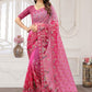 Classic Net Pink Cord Work Saree