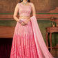 Readymade Lehenga Choli Pure Georgette Pink Embroidered Lehenga Choli