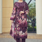 Salwar Suit Muslin Purple Digital Print Salwar Kameez