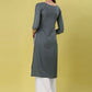 Casual Kurti Rayon Grey Embroidered Kurtis