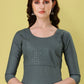 Casual Kurti Rayon Grey Embroidered Kurtis