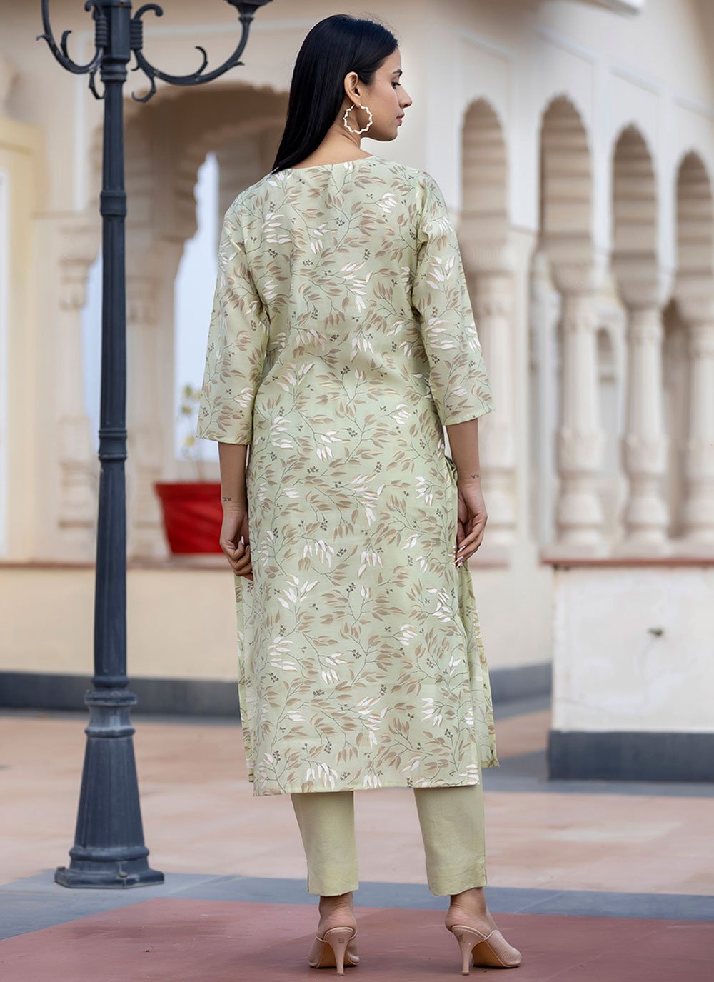 Salwar Suit Silk Sea Green Sequins Salwar Kameez