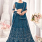 Readymade Lehenga Choli Net Teal Embroidered Lehenga Choli