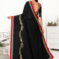 Classic Georgette Black Sequins Saree