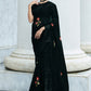 Classic Shimmer Black Sequins Saree