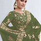 Contemporary Shimmer Georgette Green Sequins Saree