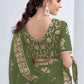 Contemporary Shimmer Georgette Green Sequins Saree