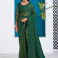 Trendy Saree Silk Green Patch Border Saree