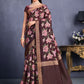 Traditional Saree Tussar Silk Purple Embroidered Saree