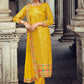 Salwar Suit Georgette Yellow Embroidered Salwar Kameez