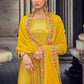 Salwar Suit Georgette Yellow Embroidered Salwar Kameez