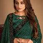 Trendy Saree Bembarg Georgette Green Patch Border Saree