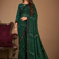 Trendy Saree Bembarg Georgette Green Patch Border Saree
