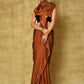 Trendy Saree Fancy Fabric Brown Digital Print Saree