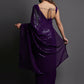 Trendy Saree Georgette Silk Violet Embroidered Saree