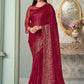 Trendy Saree Georgette Magenta Sequins Saree