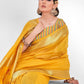 Trendy Saree Cotton Mustard Sequins Saree