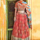 Lehenga Choli Viscose Red Digital Print Lehenga Choli