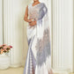 Classic Georgette White Embroidered Saree