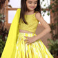 Lehenga Choli Silk Yellow Sequins Kids