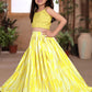 Lehenga Choli Silk Yellow Sequins Kids