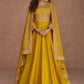 Gown Silk Mustard Embroidered Gown