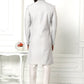 Sherwani Art Silk Grey Embroidered Mens