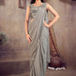 Classic Shimmer Grey Mirror Saree