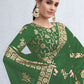 Contemporary Shimmer Georgette Green Sequins Saree