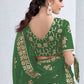 Contemporary Shimmer Georgette Green Sequins Saree