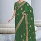 Contemporary Shimmer Georgette Green Sequins Saree