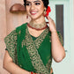 Classic Shimmer Silk Green Embroidered Saree