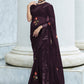 Classic Shimmer Purple Sequins Saree