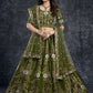 A Line Lehenga Silk Green Dimond Lehenga Choli