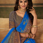 Classic Pure Dola Silk Aqua Blue Swarovski Saree