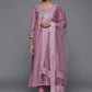 Salwar Suit Silk Blend Lavender Embroidered Salwar Kameez