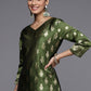 Salwar Suit Silk Blend Green Weaving Salwar Kameez