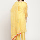 Pant Style Suit Silk Blend Yellow Embroidered Salwar Kameez