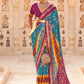 Classic Silk Blue Purple Weaving Saree