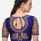 Designer Blouse Silk Blue Embroidered Blouse