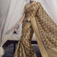 Classic Silk Beige Digital Print Saree