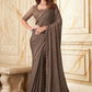 Trendy Saree Silk Brown Embroidered Saree