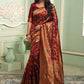 Classic Silk Maroon Weaving Saree