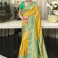 Classic Silk Yellow Embroidered Saree