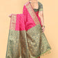 Trendy Saree Silk Pink Woven Saree